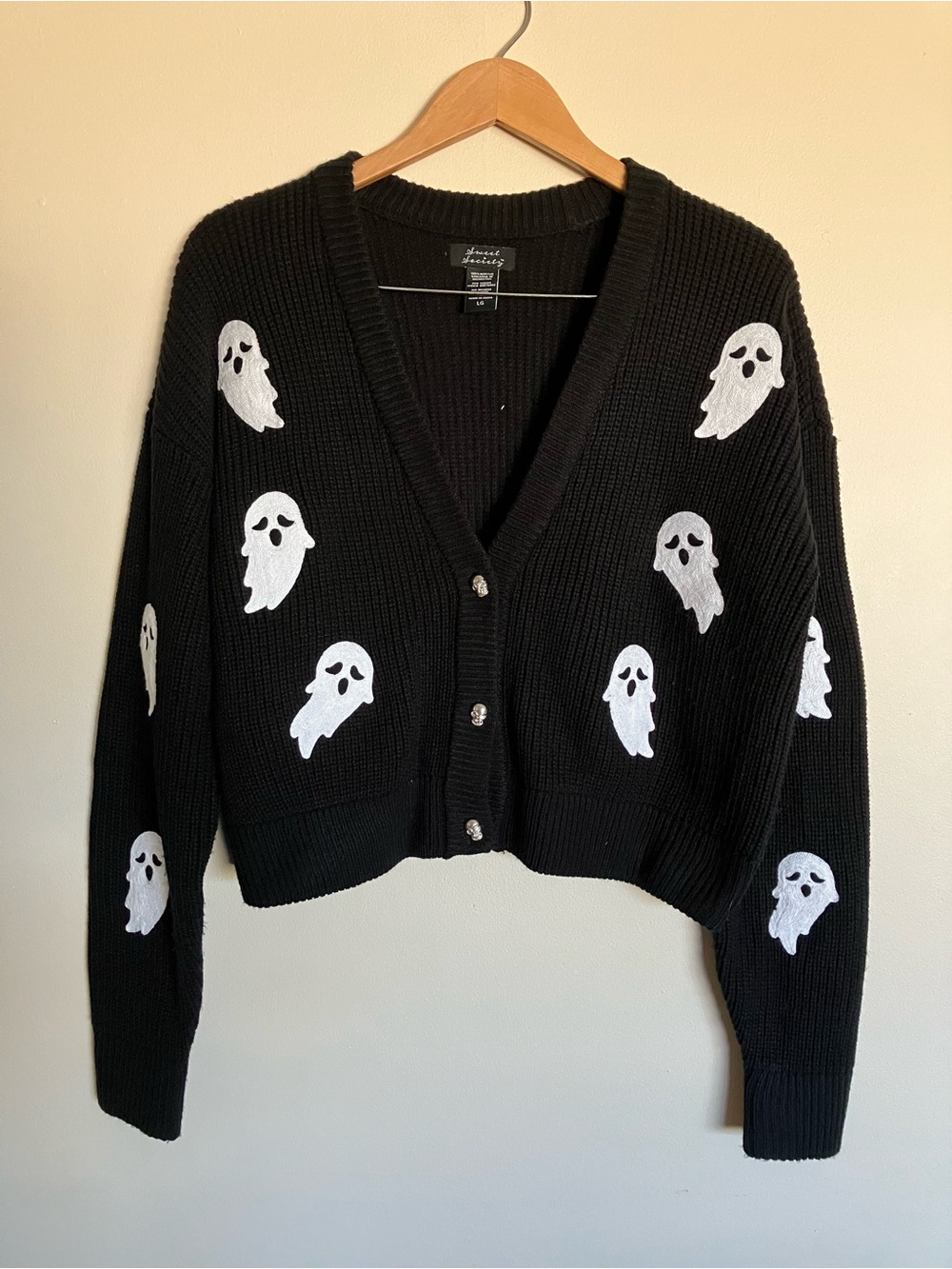 Cropped Black Knit Sweater